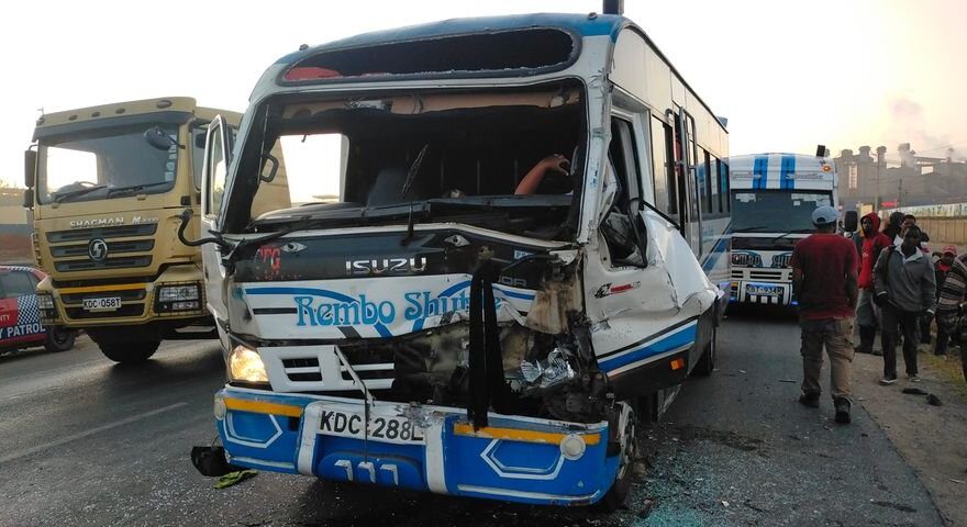 Kitengela-Bound rembo Bus Overturns