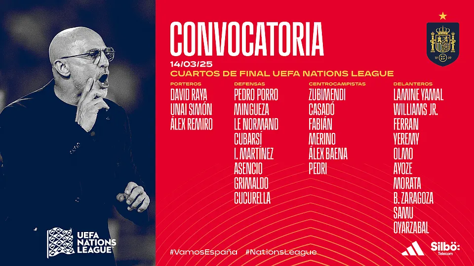 Spain’s 27-man squad for UEFA Nations League Quarter-Finals