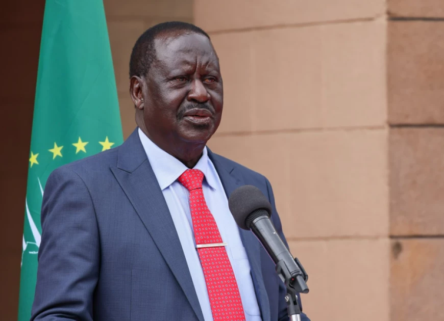 Raila Odinga During a Press Conference