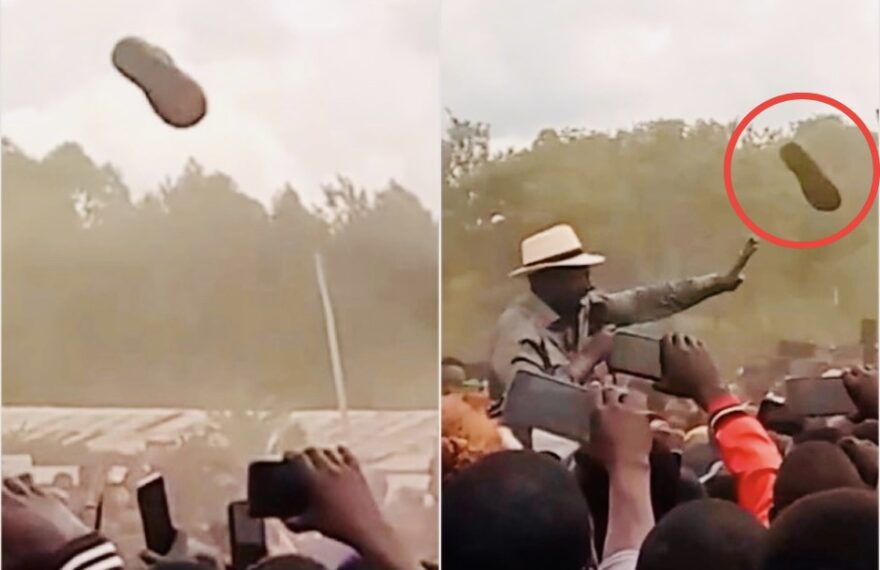 President Ruto Attacked by Shoe in Migori