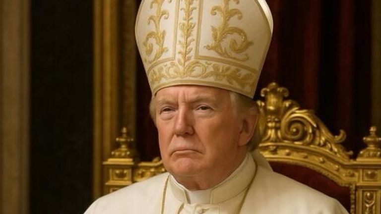 President Trump AI Pope Image
