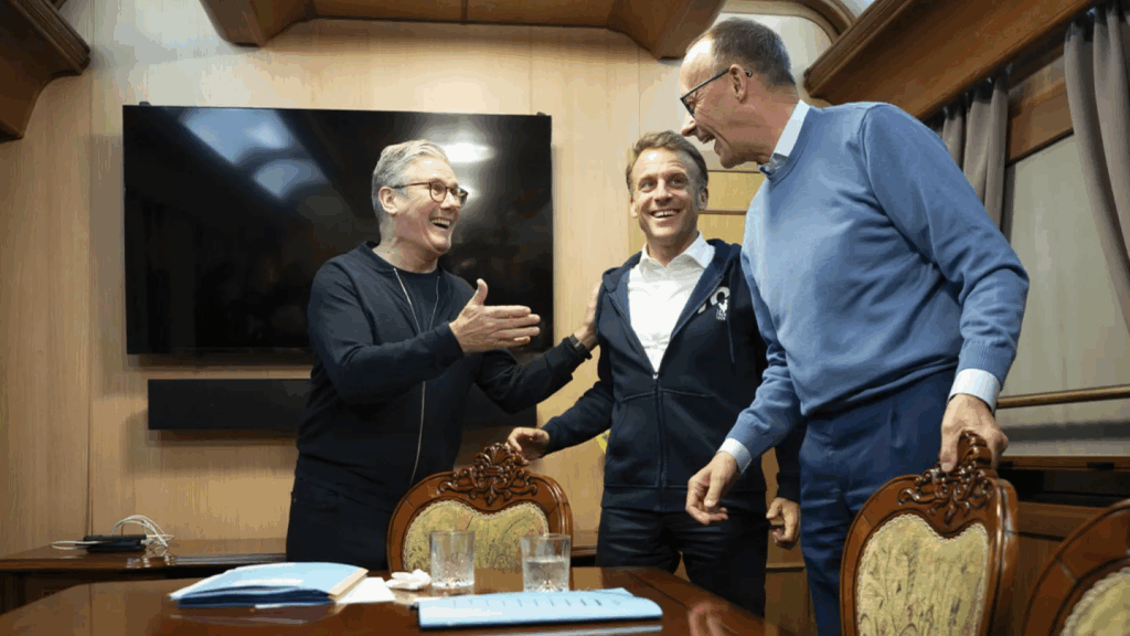 Stammer, Macron, and Merz on the alleged cocaine scandal video