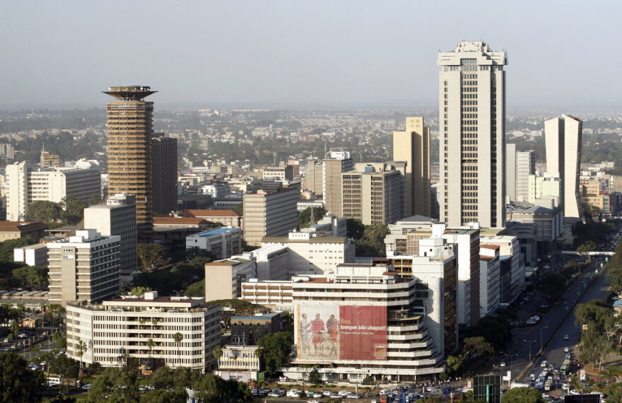 Nairobi city aerial view