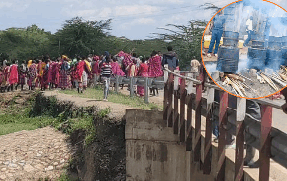 Narok West women protesting against husbands’ alcohol abuse