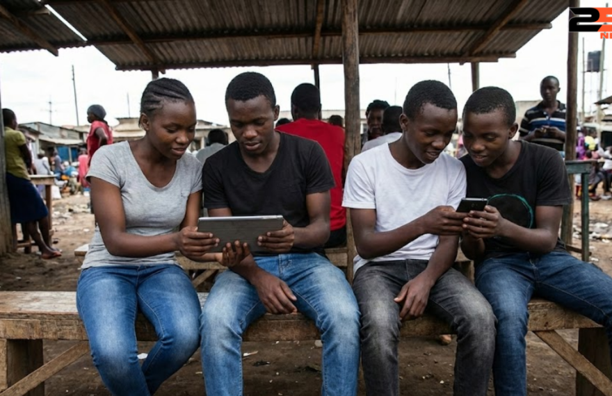 Nairobi youth group using their gadgets
