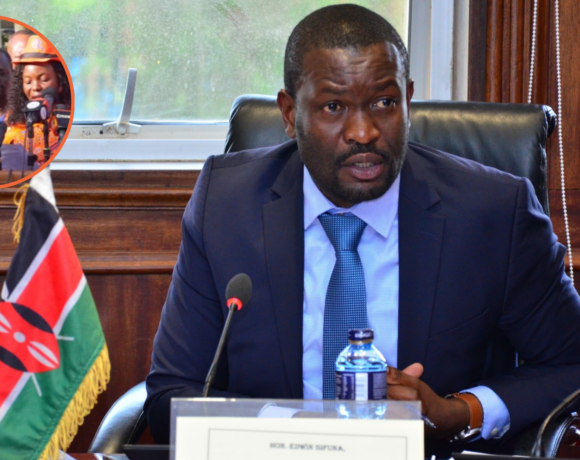 Nairobi Senator Edwin Sifuna addresses supporters after ODM removed him as Secretary-General during a NEC meeting in Mombasa.