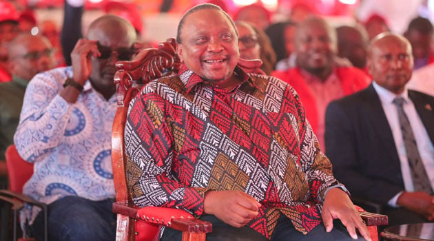 Former President Uhuru Kenyatta speaks at a recent event, marking his support for a High Court ruling regarding the Retired Presidents Act and party transition. (Photo: NEWS)