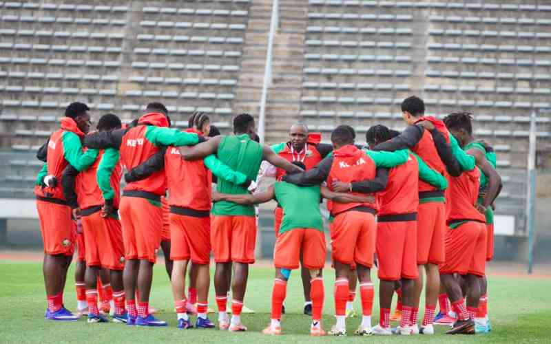 Harambee Stars ahead of their Afcon qualifier against Eritrea