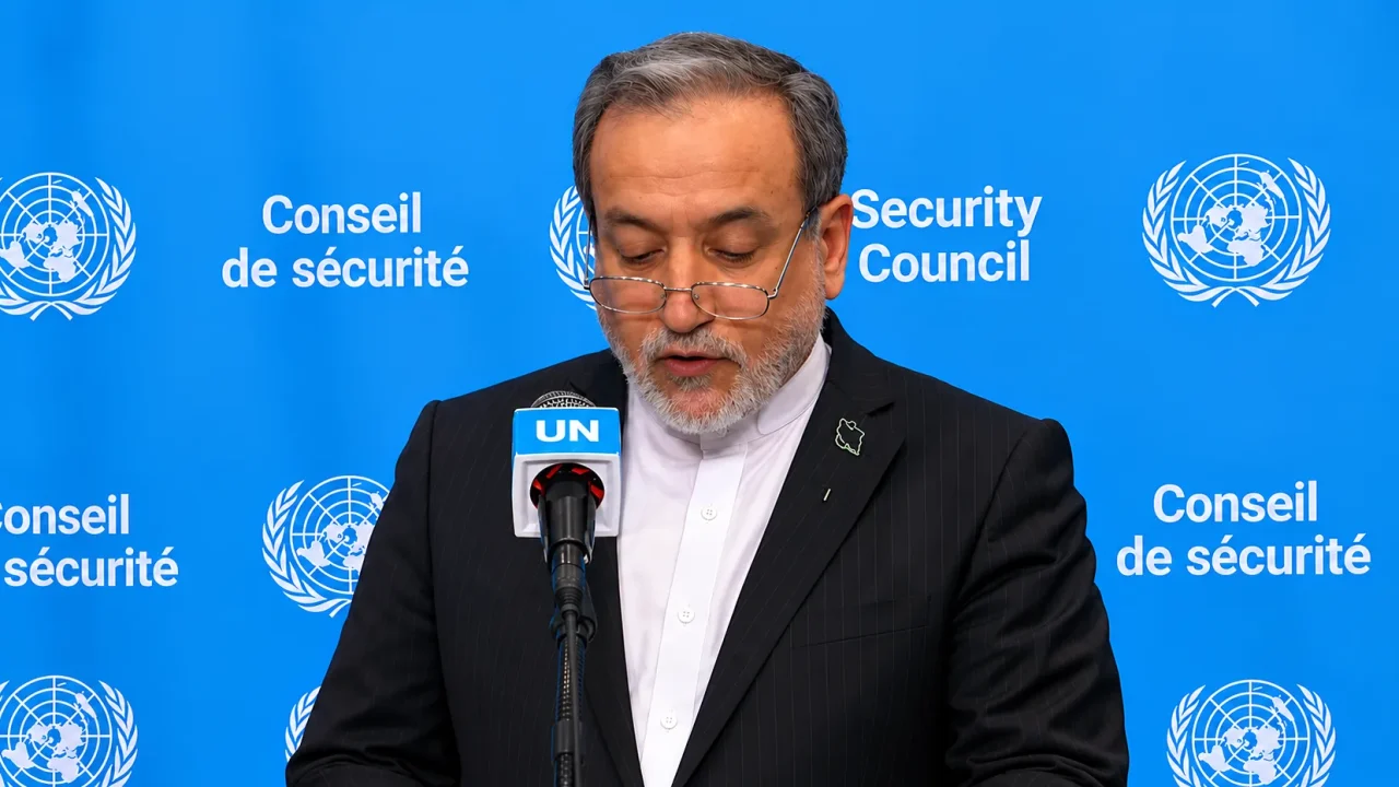 Iranian Foreign Minister Abbas Araghchi at the UN in New York