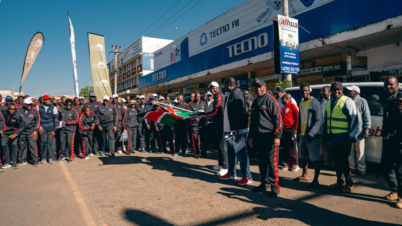 Athletics legends at the Eldoret sports tourism run
