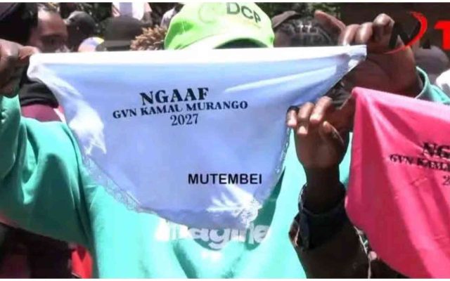 Kirinyaga Residents Protest Over Alleged Distribution of Branded Underwear