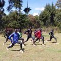 Distance runners preparing for the Nairobi Marathon