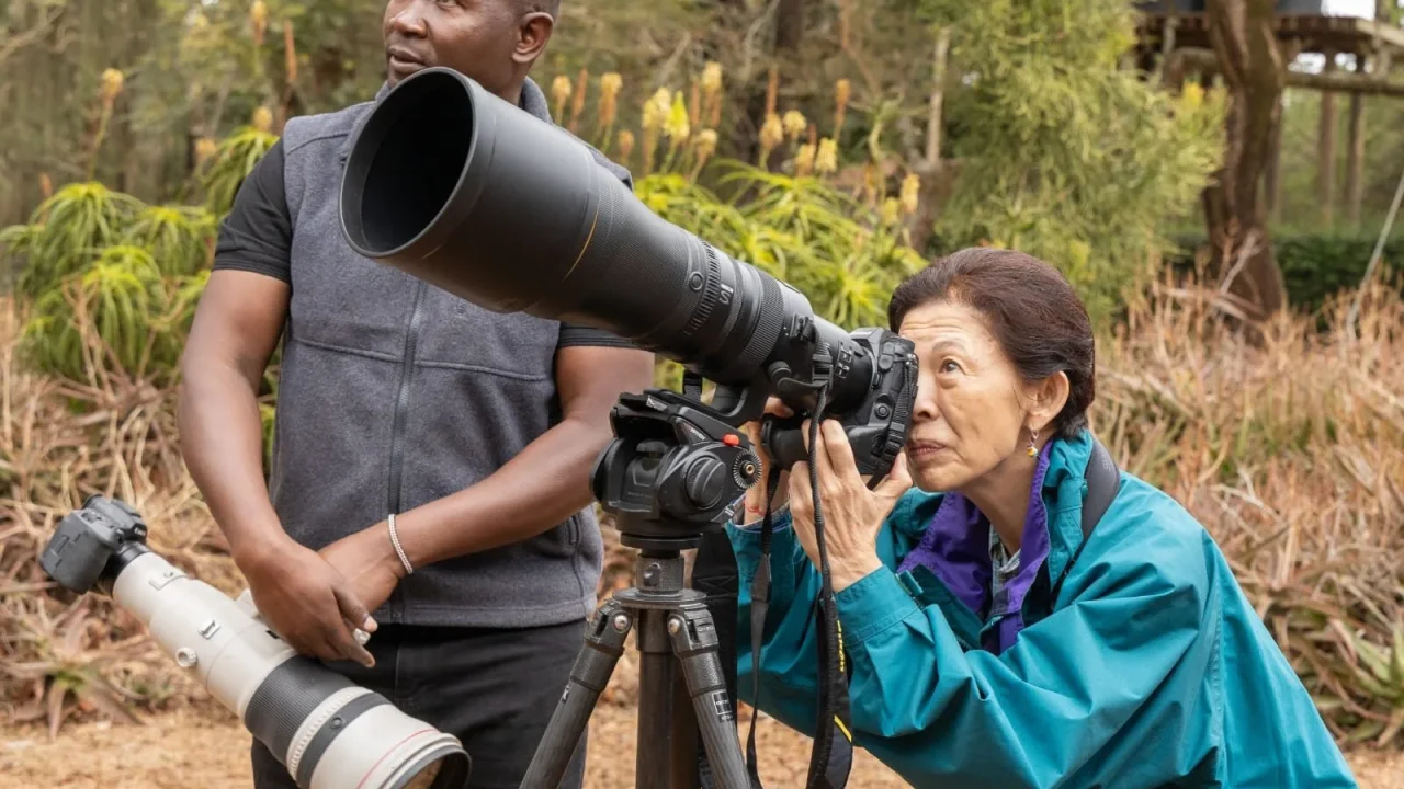 Princess Takamado on a birdwatching visit to Kakuzi