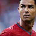 Cristiano Ronaldo gestures on the pitch while addressing his recent departure from the Portugal squad following disputes with coach Jorge Jesus.