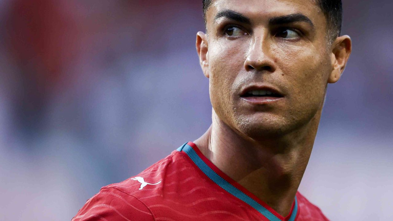Cristiano Ronaldo gestures on the pitch while addressing his recent departure from the Portugal squad following disputes with coach Jorge Jesus.