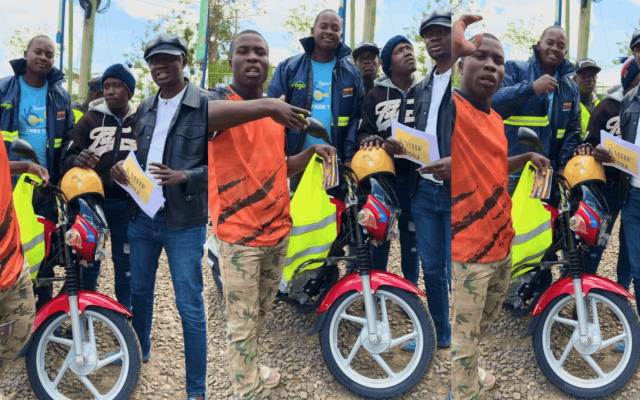 Johannes Bolo Gifts Motorbikes to Westlands Youth Group