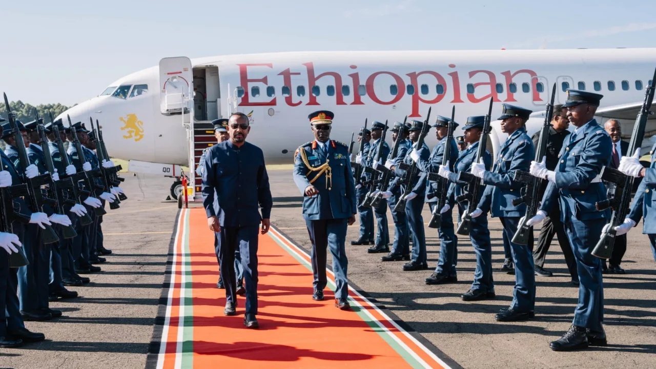 Ethiopian Prime Minister Abiy Ahmed at Mashujaa Day celebrations in Eldoret