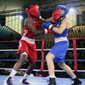 Edwin Okong’o and Elawady Omar boxing at Kasarani