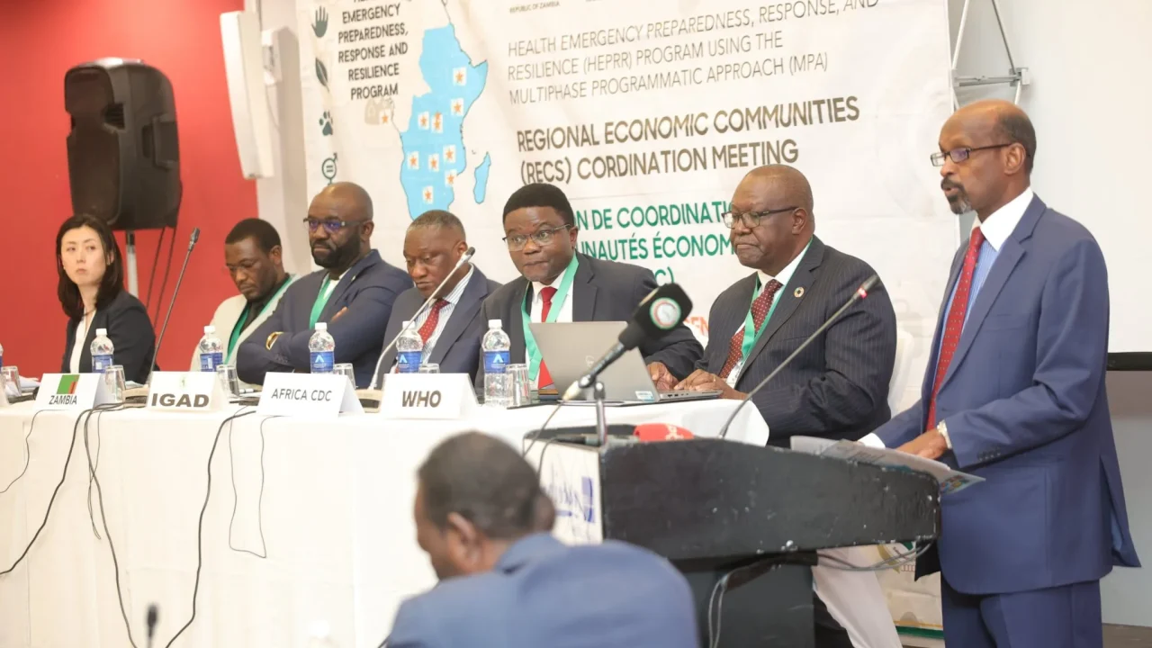 Regional health emergency preparedness meeting in Lusaka