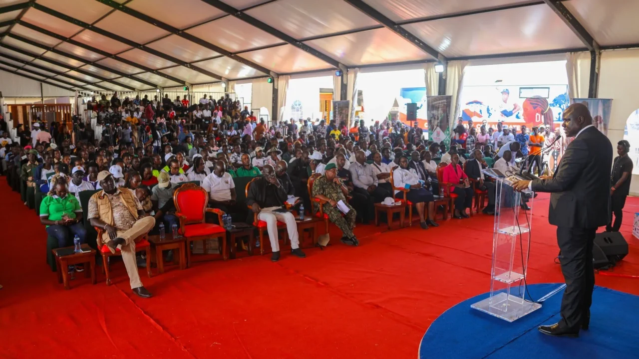 Francis Ndiema at the Mashujaa Day security discussion in Eldoret