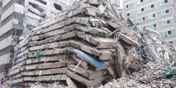 Collapsed building in Eastleigh