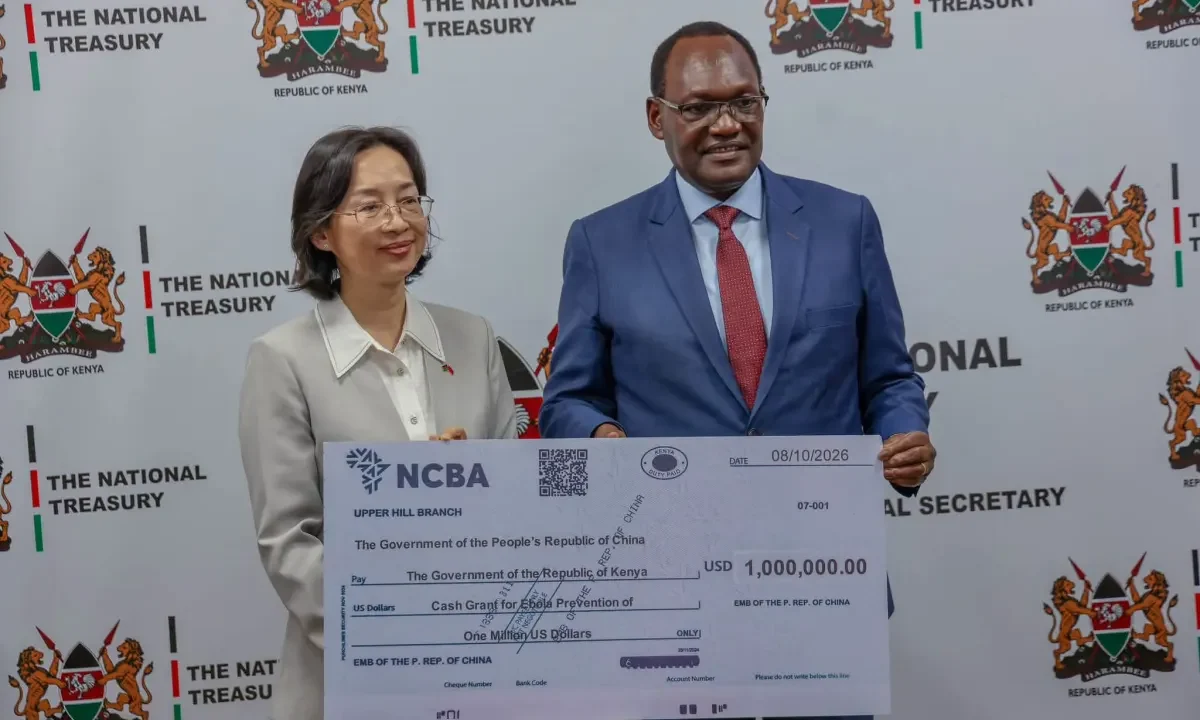 Kenya receives a KSh 259 million Chinese grant for Ebola preparedness and drought relief