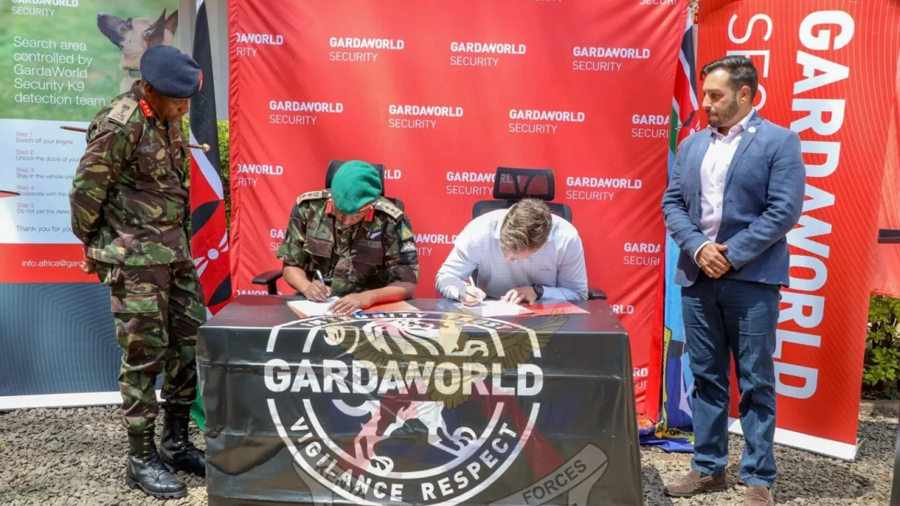 KDF and GardaWorld military canine cooperation agreement
