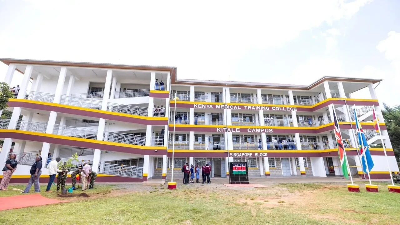 President William Ruto at the Kitale hospital upgrade launch