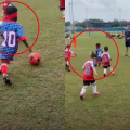 Three-year-old youth football player Nevada Pierre