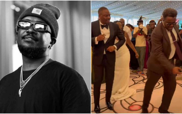 Nyashinski wedding performance excites fans as he dances with newlyweds