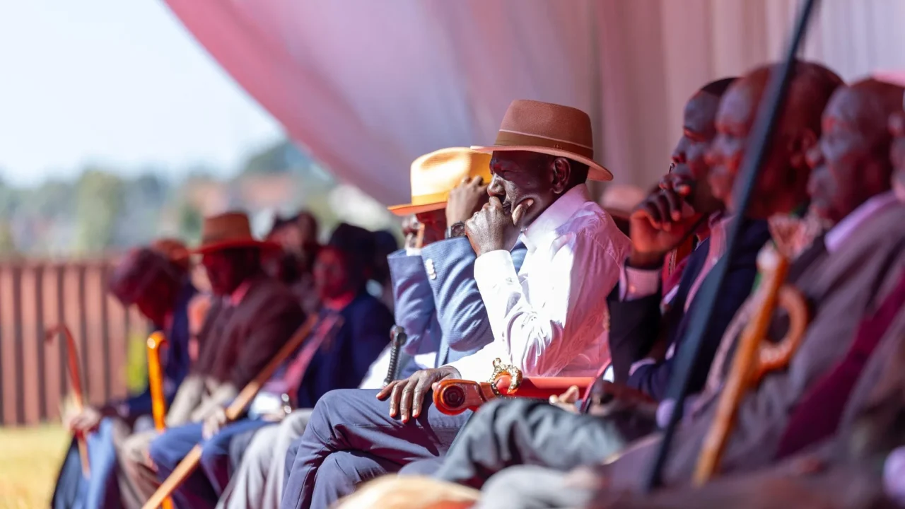 William Ruto at the Pioneer housing handover in Eldoret