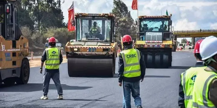 Road construction inspection in Naivasha