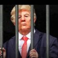 Trump lookalike inside a mock prison cell at Tajrish Square in Tehran