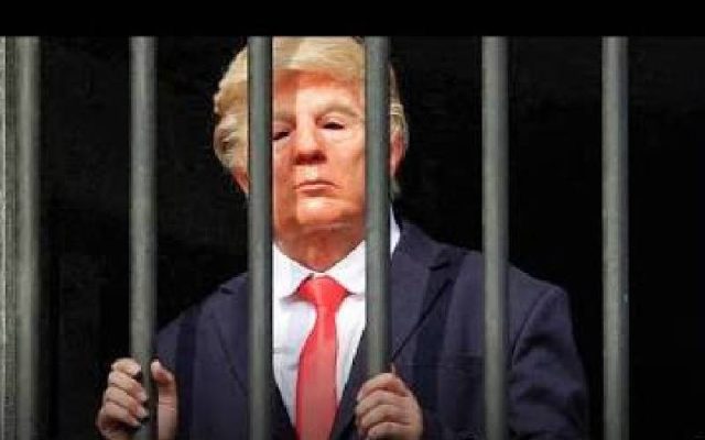 Trump lookalike performs inside mock prison cell in Tehran