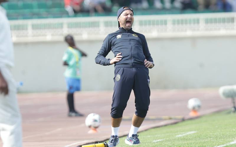 Tusker and Singida Black Stars match at Nyayo Stadium